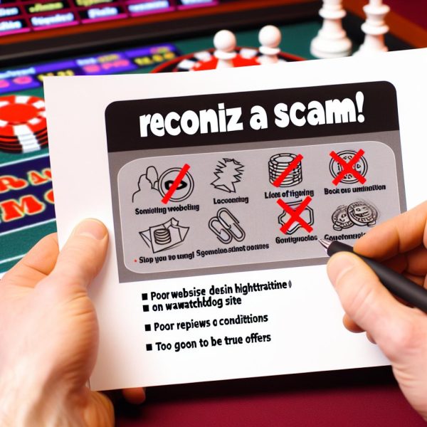 How do I recognize a scam casino site?