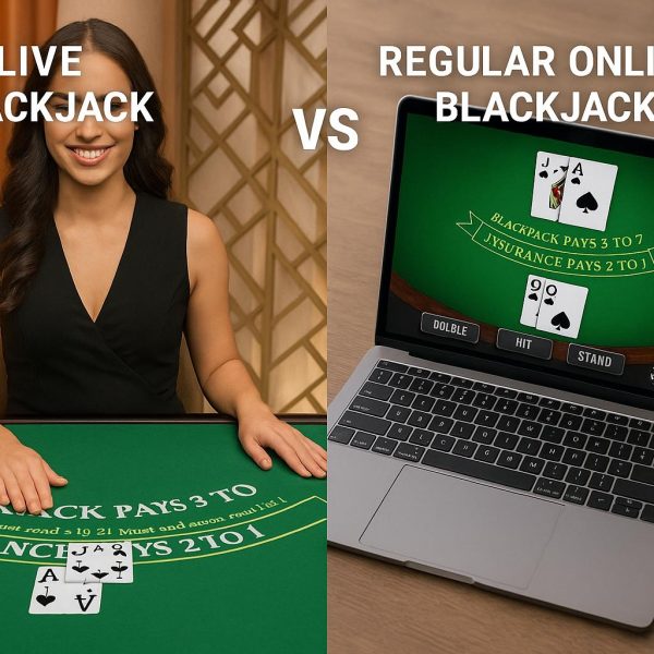 How is live blackjack different from regular online blackjack?