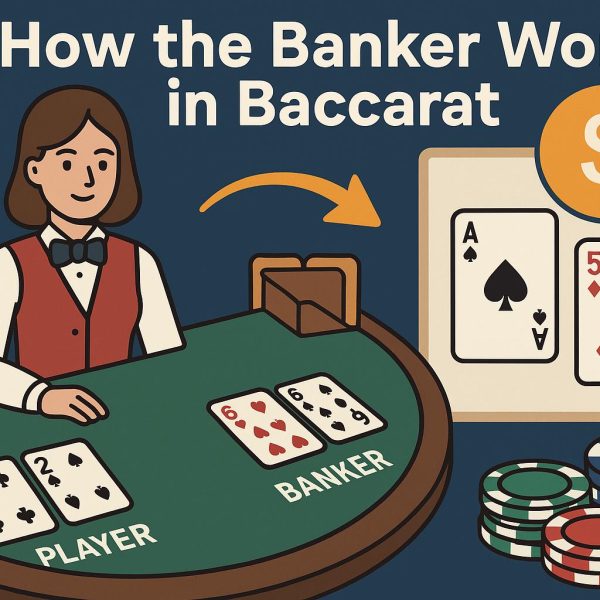 How does the banker work in baccarat?