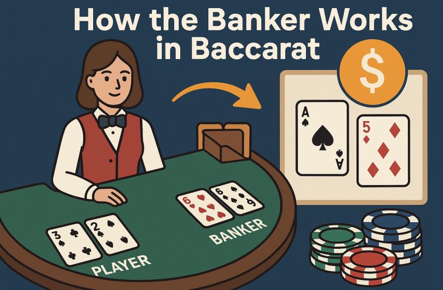 How does the banker work in baccarat?